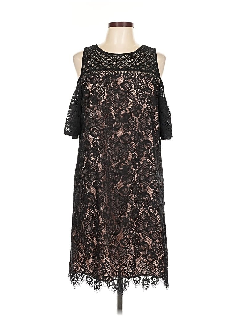 Pre-owned Ann Taylor Loft Cocktail Dress In Black