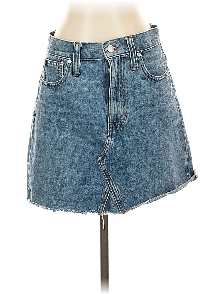 Pre-owned Madewell Denim Skirt In Blue