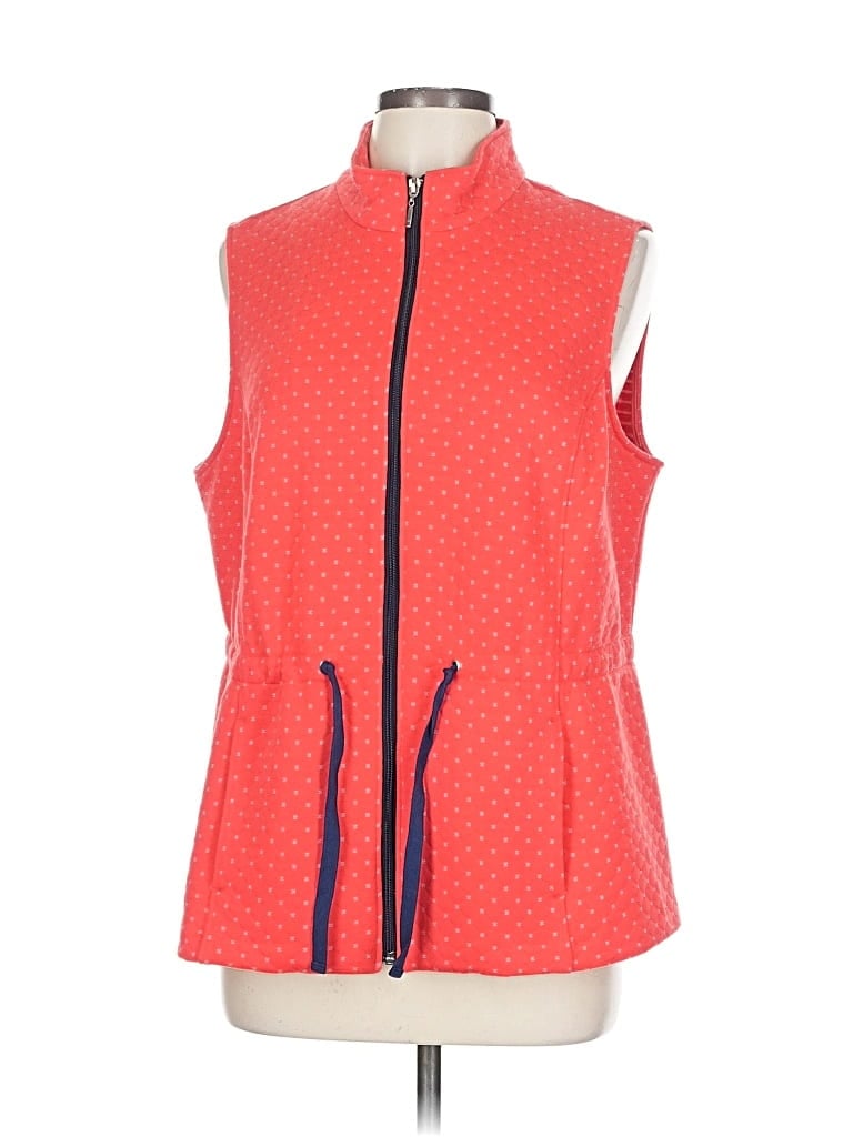 Pre-owned Weekends By Chico's Vest In Orange