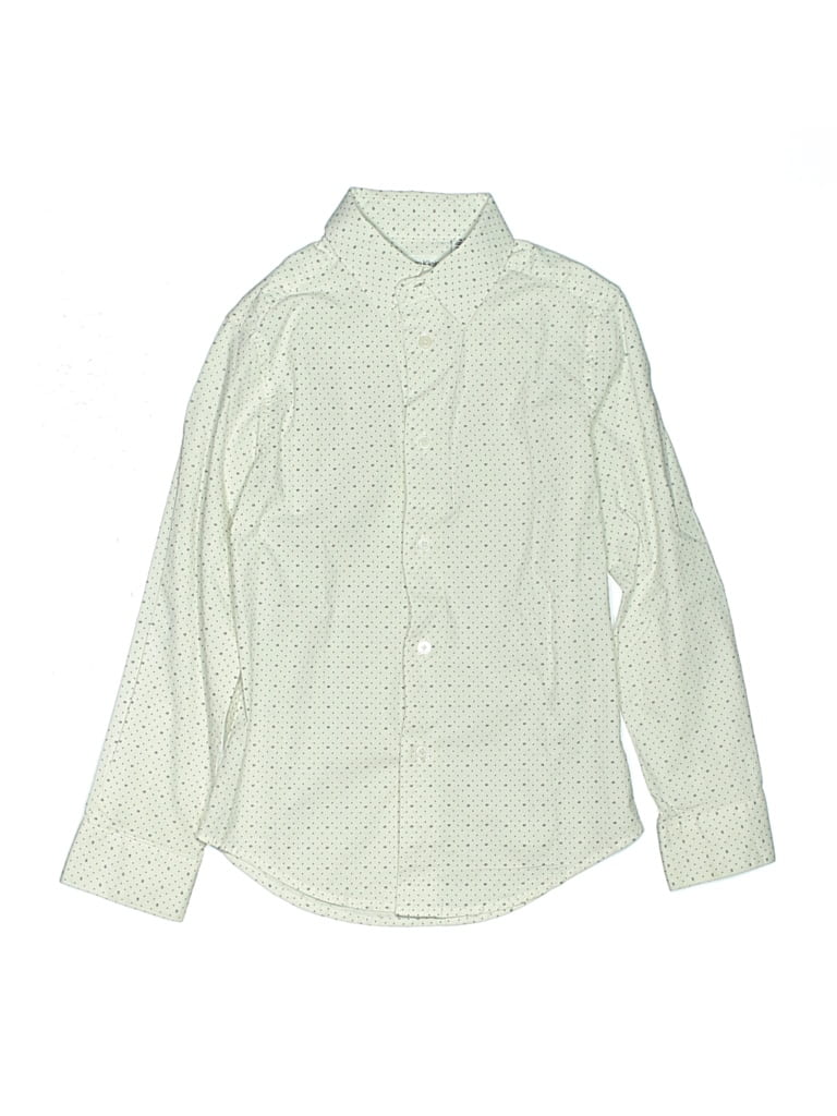 Pre-owned Calvin Klein Kids' Long Sleeve Button Down Shirt In Green