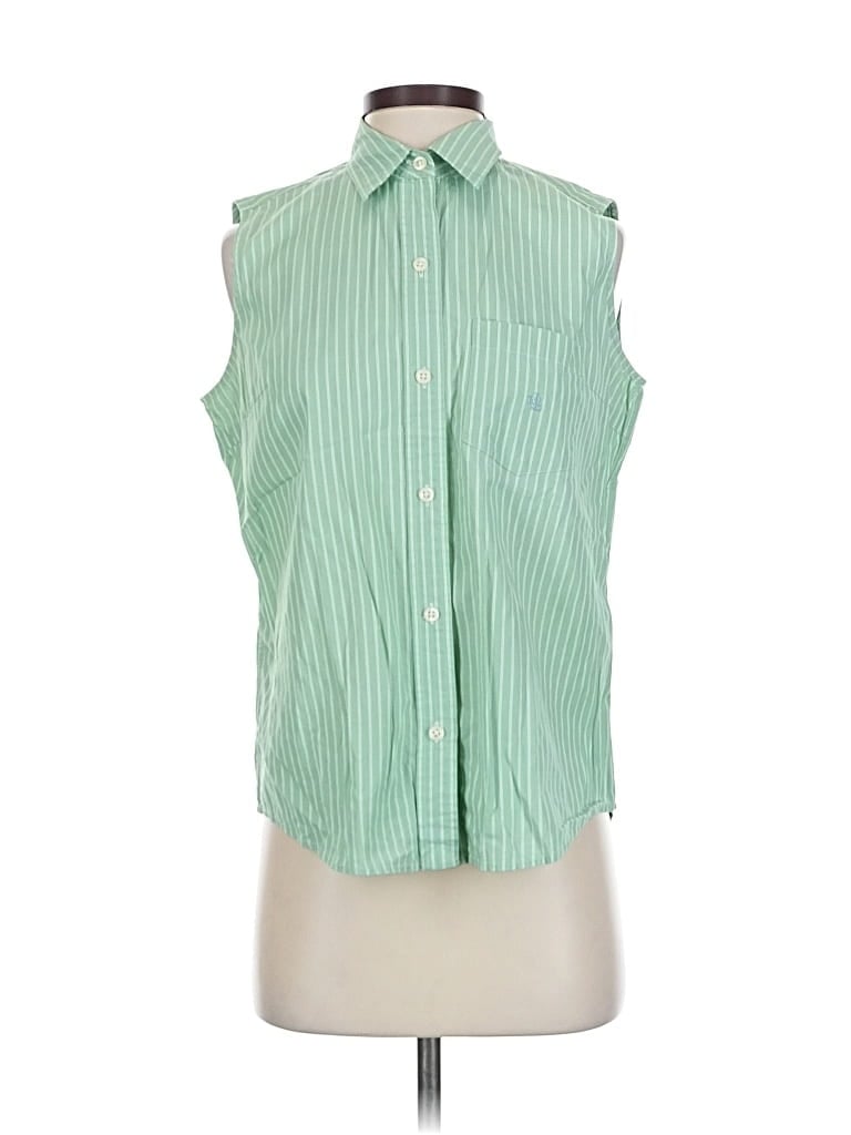 Pre-owned Polo Ralph Lauren Sleeveless Button Down Shirt In Green