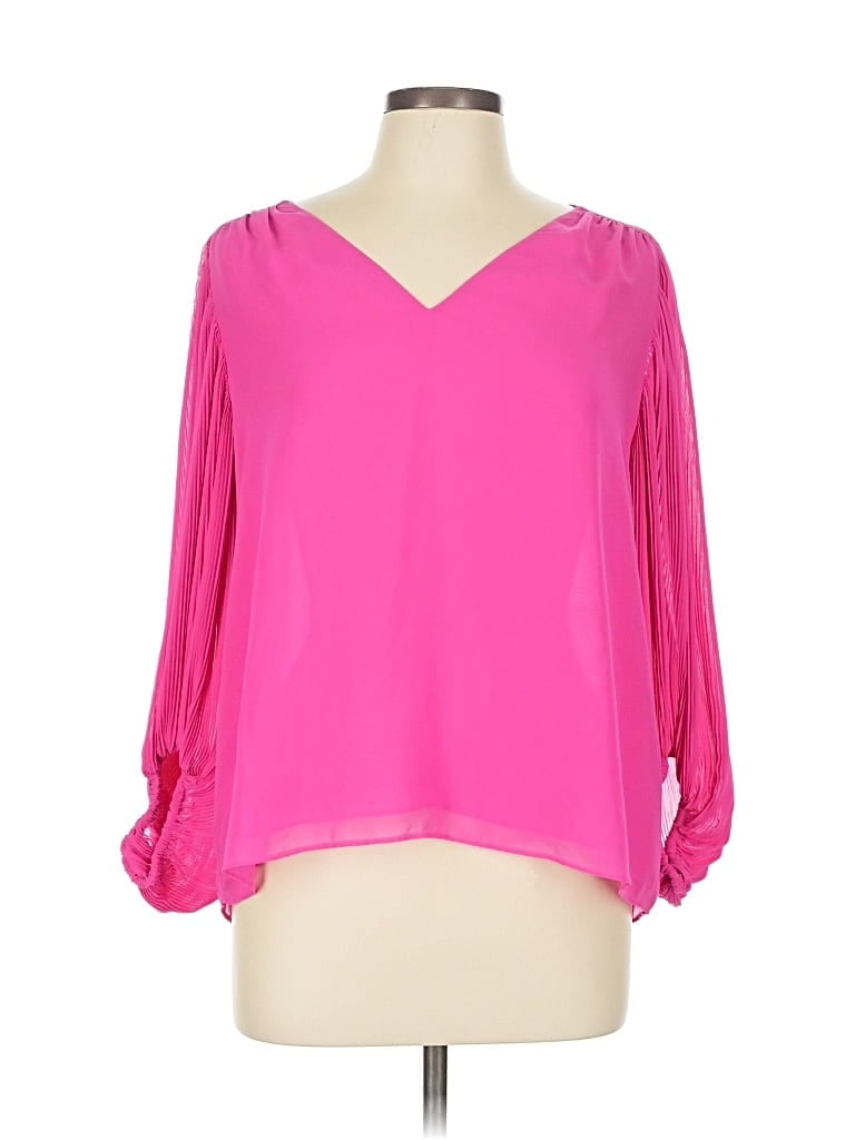 Pre-owned Ann Taylor Factory 3/4 Sleeve Blouse In Pink