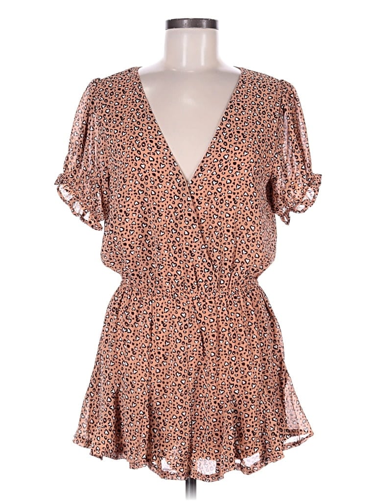 Pre-owned She + Sky Romper In Brown