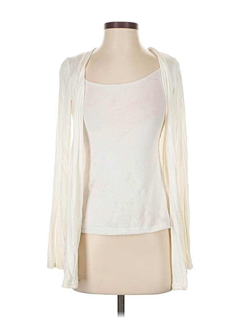Pre-owned Assorted Brands Cardigan Sweater In White
