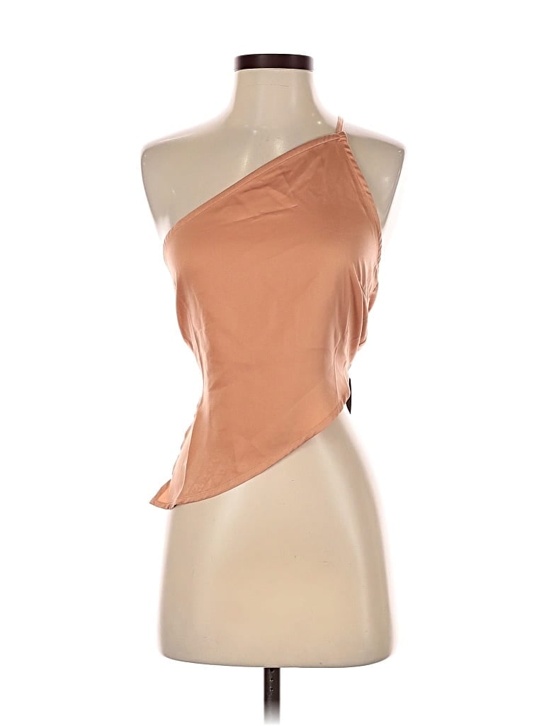 Assorted Brands Sleeveless Top Orange One Shoulder Neckline Tops