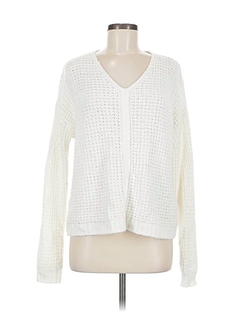 Pre-owned Michael Stars Cardigan Sweater In White