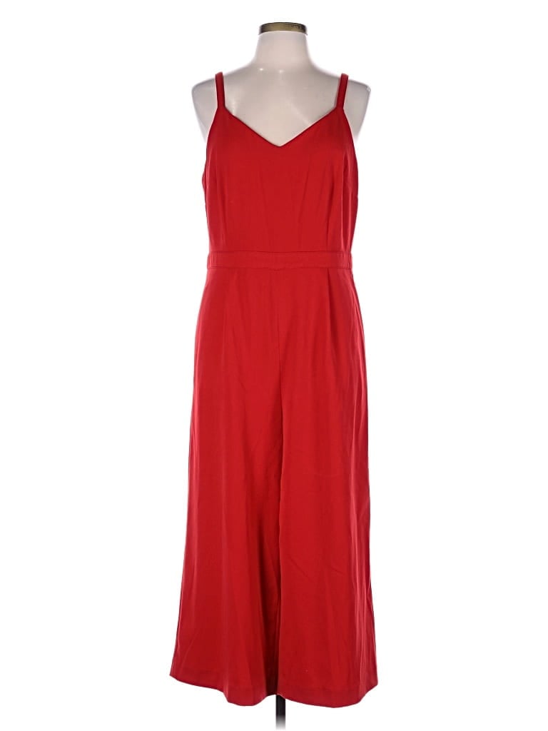 Pre-owned Ann Taylor Loft Outlet Jumpsuit In Red