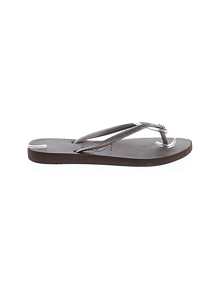 Pre-owned Havaianas Flip Flops In Brown