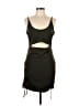 BCBGeneration Solid Black Green Cocktail Dress Size L - photo 1