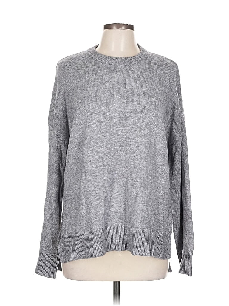 Pre-owned T Tahari Pullover Sweater In Gray