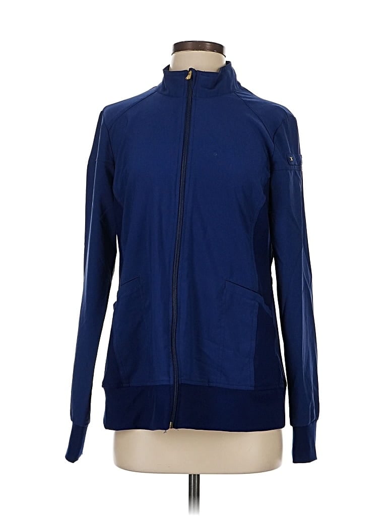 Pre-owned Assorted Brands Zip Up Hoodie In Blue