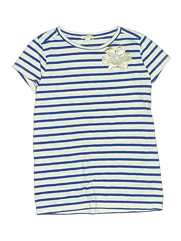 Pre-owned Crewcuts Kids' Short Sleeve T-shirt In White