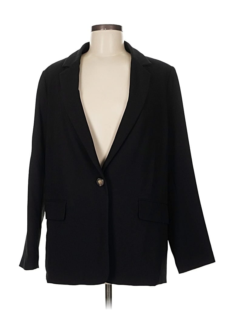 Pre-owned H&m Blazer Jacket In Black