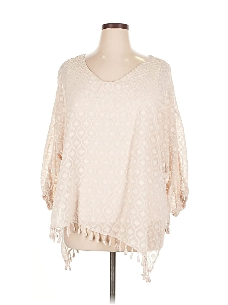 Pre-owned Democracy 3/4 Sleeve Blouse In White