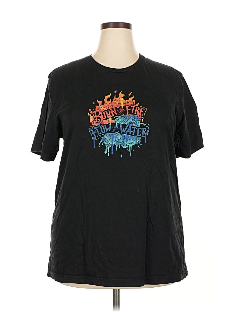 Pre-owned Canvas Short Sleeve T-shirt In Black