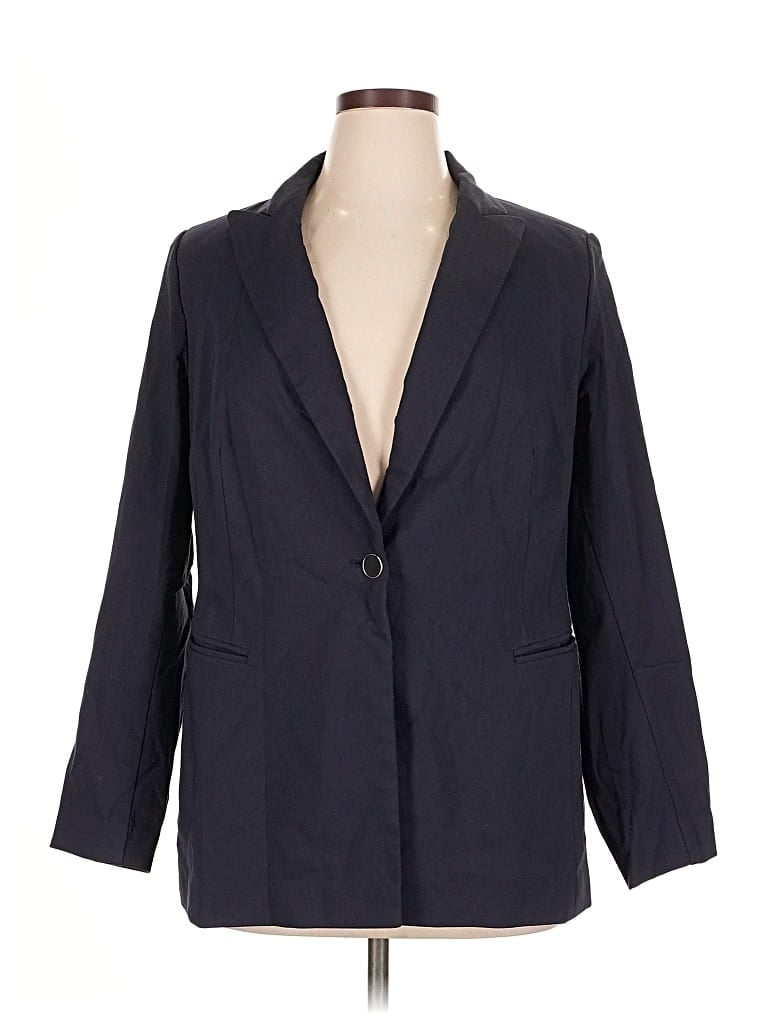 Pre-owned Lane Bryant Blazer Jacket In Blue