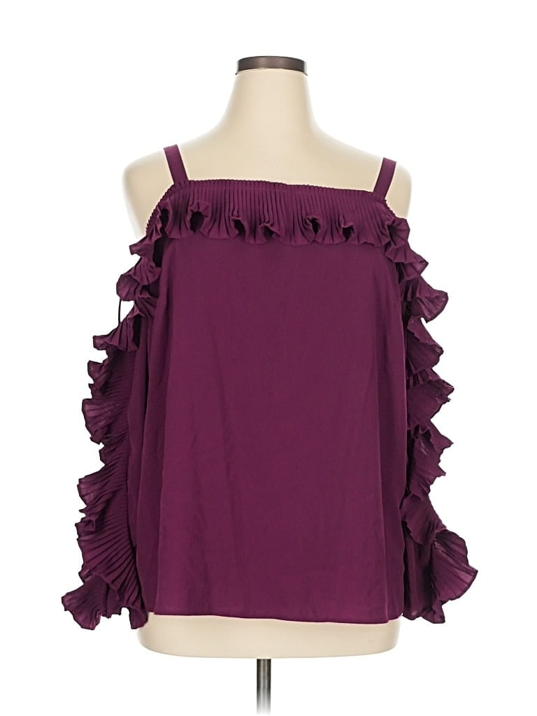 Pre-owned Lane Bryant Sleeveless Blouse In Purple