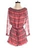 Barneys New York 100% Polyester Paisley Red Orange Romper Size XS - photo 1