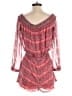 Barneys New York 100% Polyester Paisley Red Orange Romper Size XS - photo 2