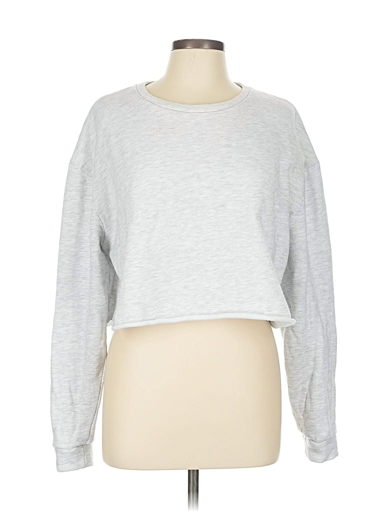 Pre-owned Topshop Sweatshirt In Gray