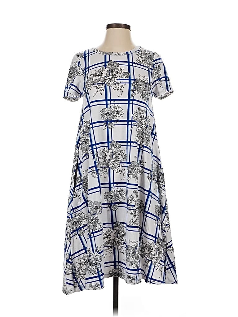 Pre-owned Lularoe Casual Dress In Blue