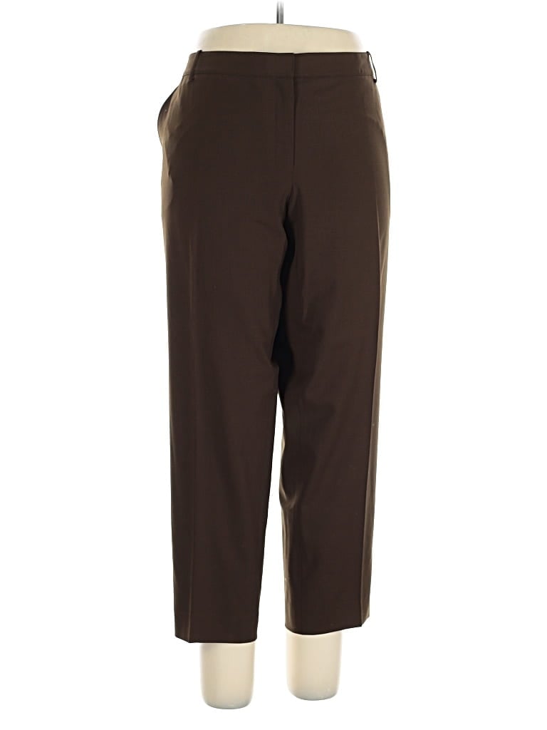 Pre-owned Lafayette 148 Wool Pants In Brown