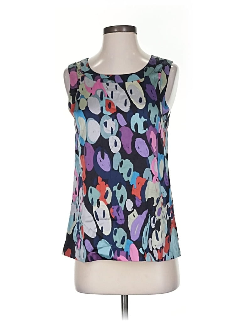 Pre-owned Theory Sleeveless Top Blue Scoop Neck Tops