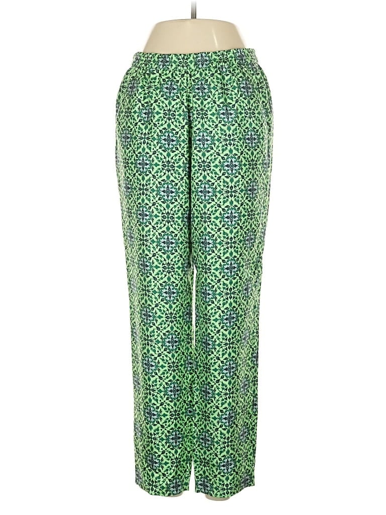 Pre-owned J.crew Collection Silk Pants In Green