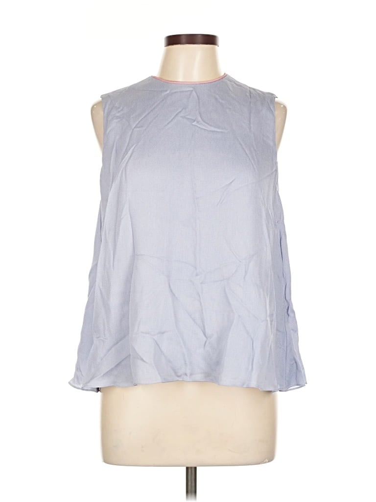 Pre-owned Roksanda Sleeveless Silk Top Gray Halter Neckline Tops