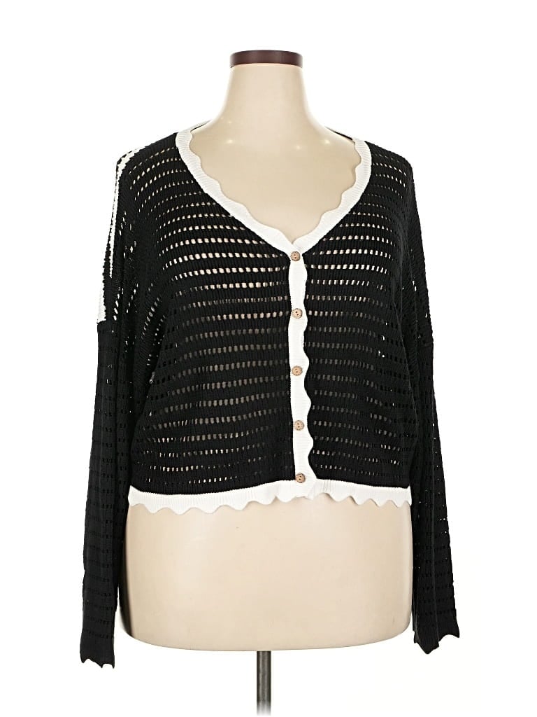 Pre-owned Grace Karin Cardigan Sweater In Black