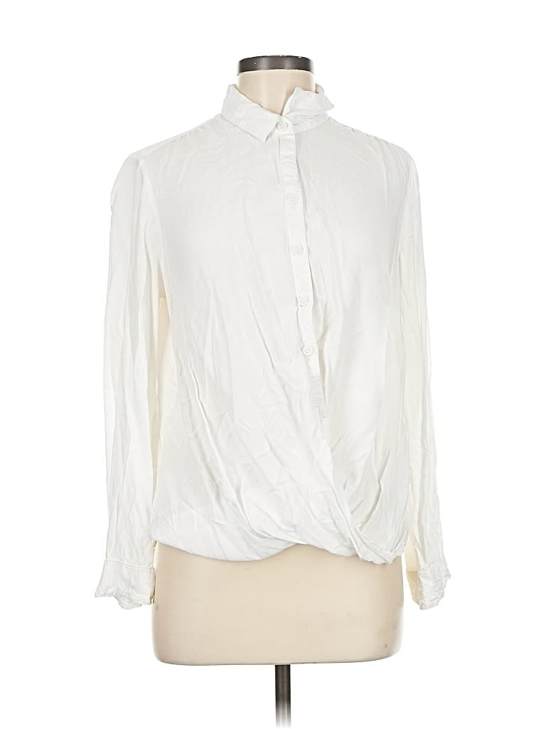 Pre-owned Beachlunchlounge Long Sleeve Turtleneck In White