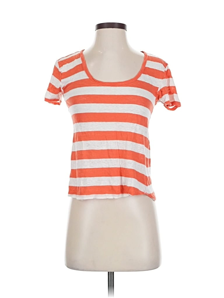 Pre-owned Velvet By Graham & Spencer Short Sleeve T-shirt In Orange