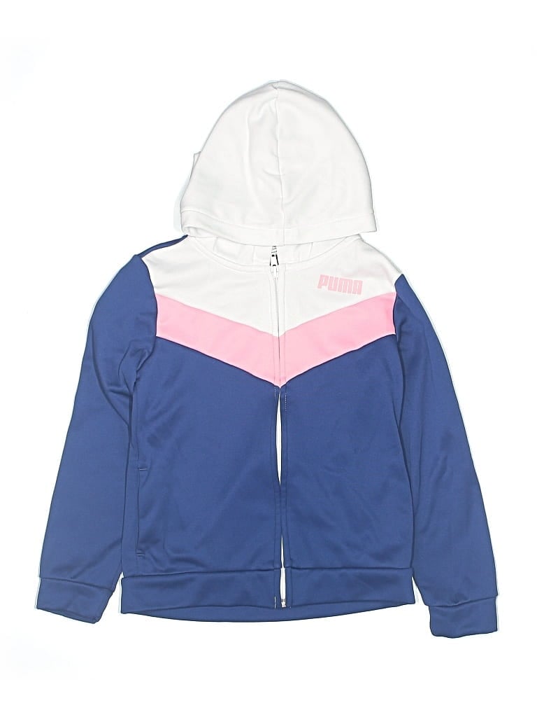 Pre-owned Puma Kids' Zip Up Hoodie In Blue
