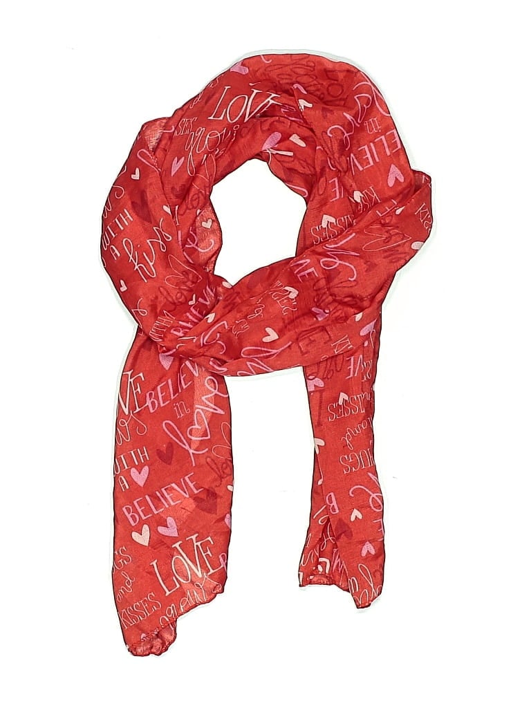 Pre-owned Unbranded Scarf In Red