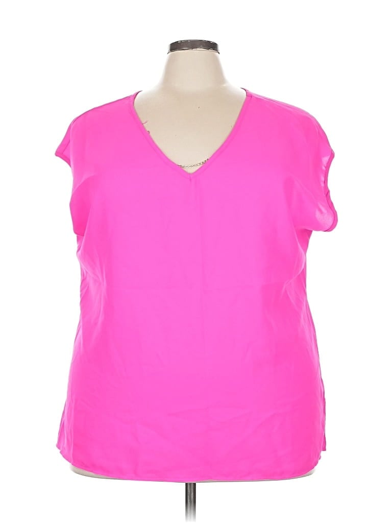 Pre-owned Live 4 Truth Short Sleeve Top Pink V Neck Tops