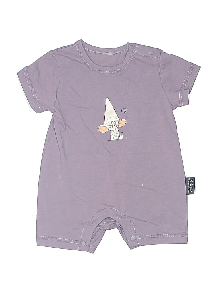 Pre-owned Assorted Brands Babies' Short Sleeve Onesie In Purple