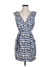 Whit Print Blue Cocktail Dress Size 2 - photo 1