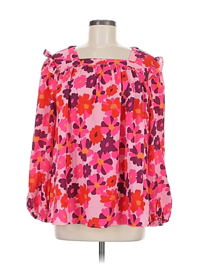 Pre-owned Anniewear 3/4 Sleeve Blouse In Pink