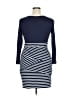 Mystree Stripes Blue Casual Dress Size XL - photo 2