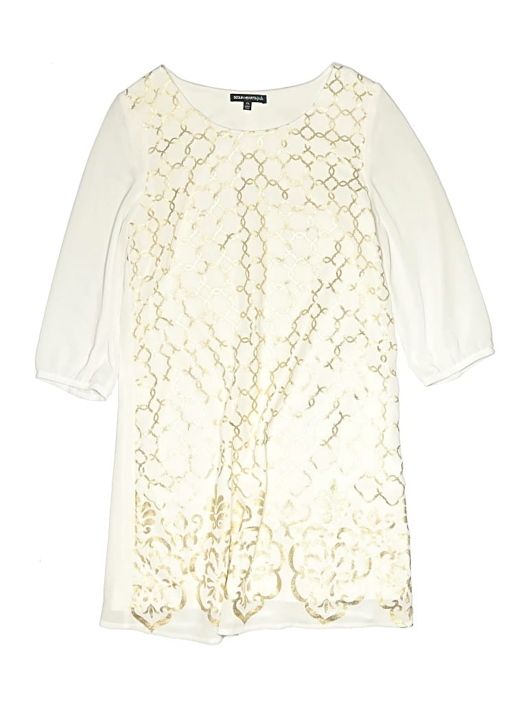 Pre-owned Sequin Hearts Kids' Dress In White