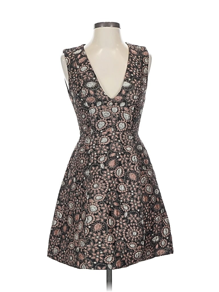 Pre-owned Alice And Olivia Alice + Olivia Cocktail Dress In Gray