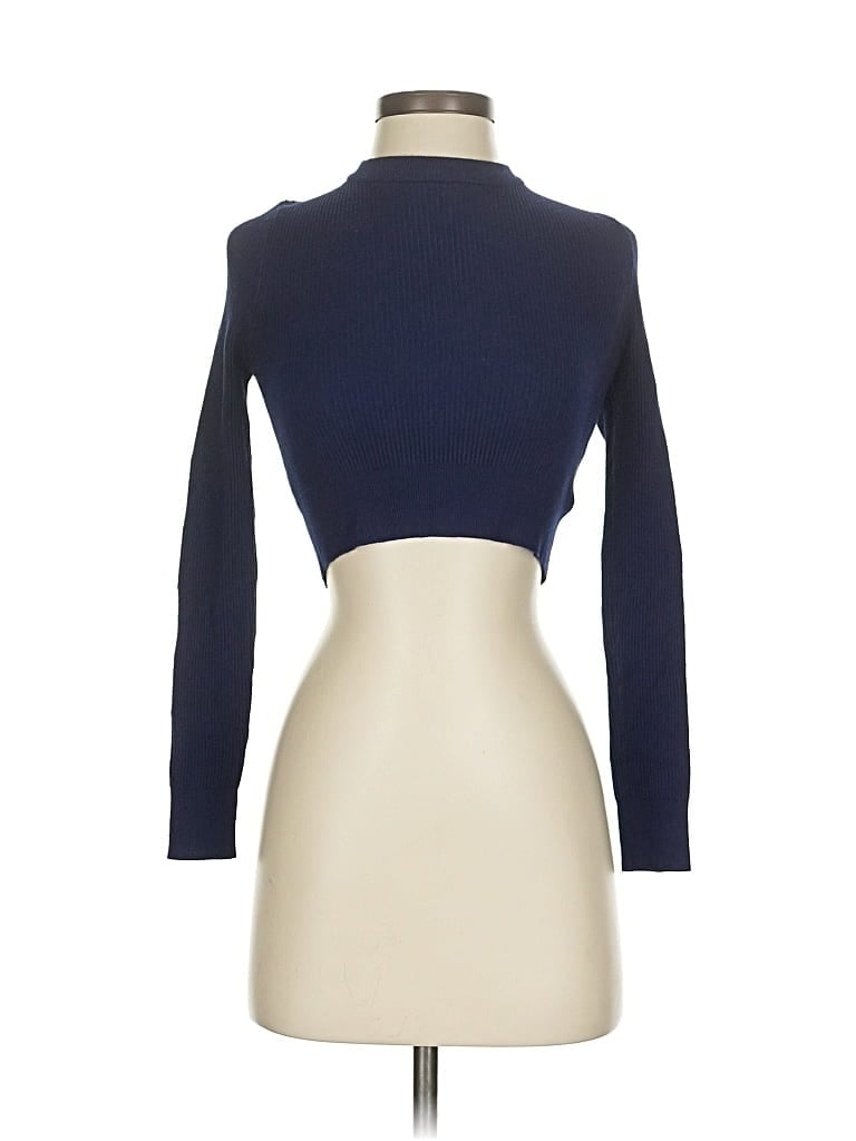 Pre-owned Missguided Turtleneck Sweater In Blue