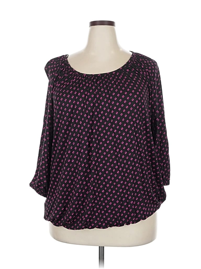 Pre-owned Michael Michael Kors 3/4 Sleeve Blouse In Purple