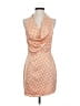 Le Lis 100% Polyester Print Orange Cocktail Dress Size S - photo 1