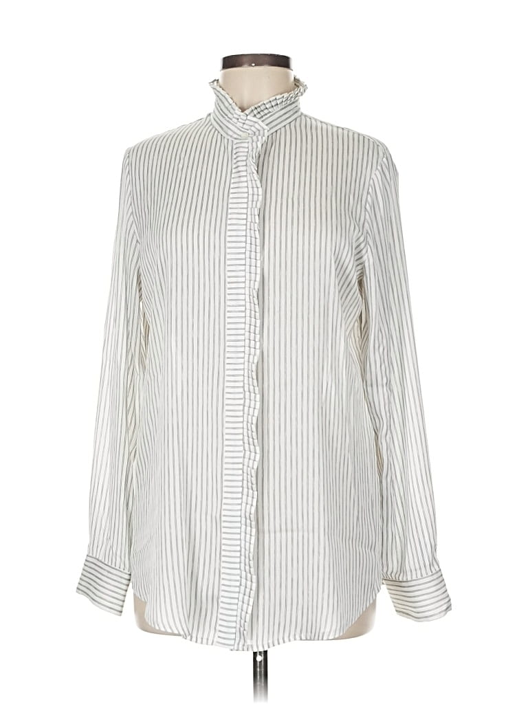 Pre-owned Banana Republic Long Sleeve Button Down Shirt In White