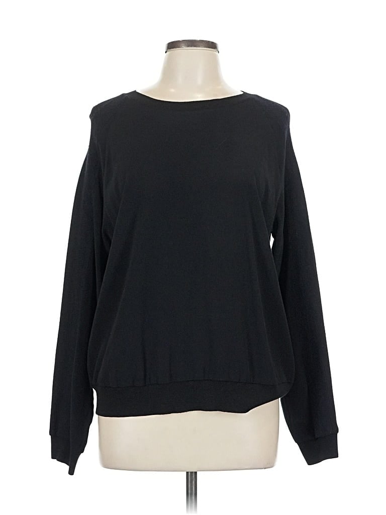 Pre-owned Vince Long Sleeve Top Black Boatneck Tops
