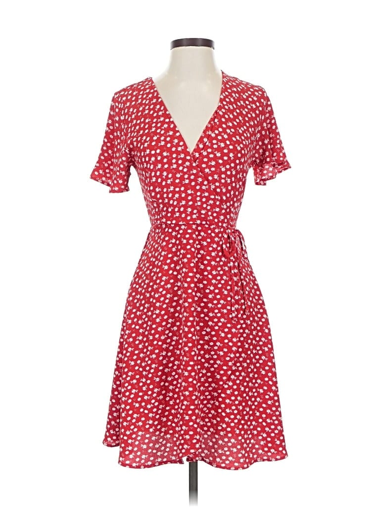 Pre-owned Monteau Casual Dress In Red