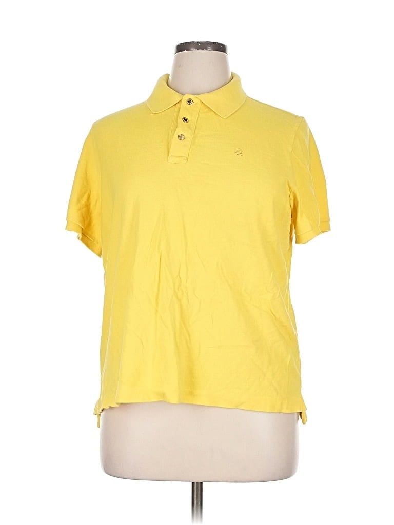 Pre-owned Polo Ralph Lauren Short Sleeve Polo Shirt In Yellow