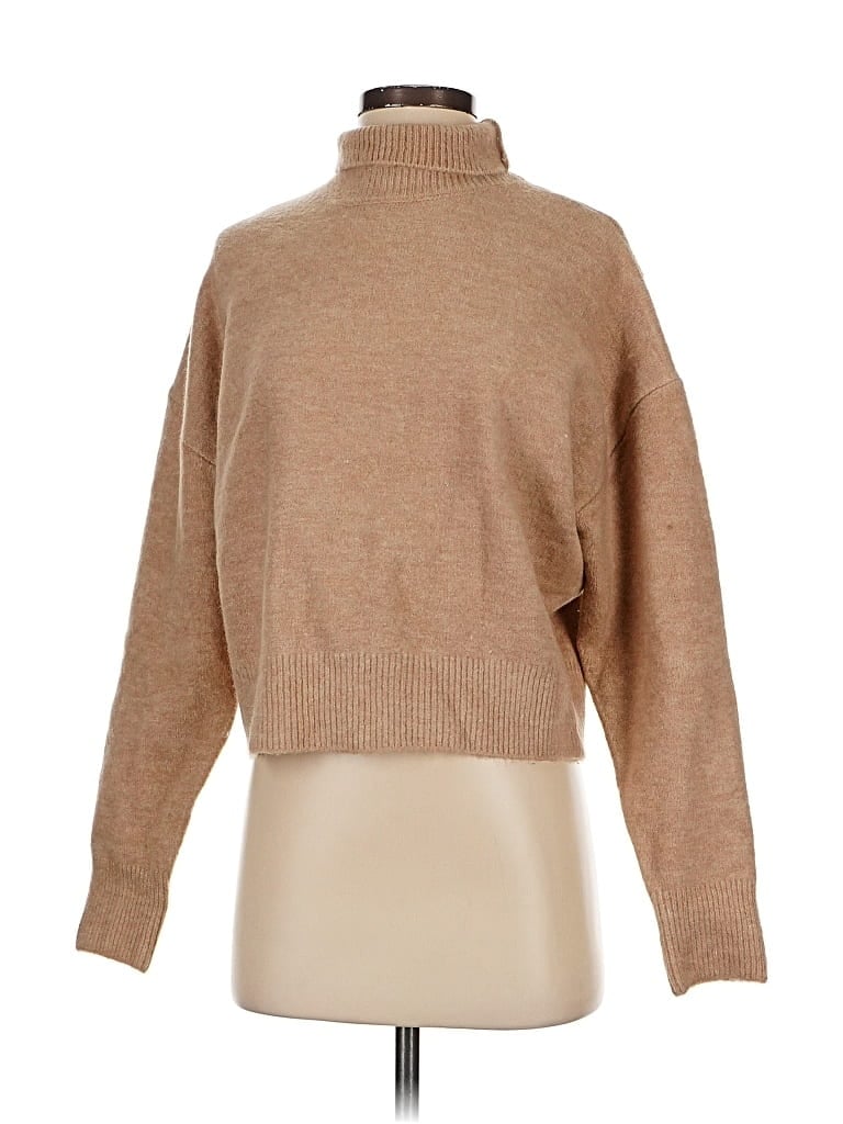 Pre-owned Truth By Republic Turtleneck Sweater In Brown