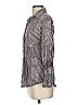 David Cline Stripes Brown Silver Long Sleeve Blouse Size S - photo 5